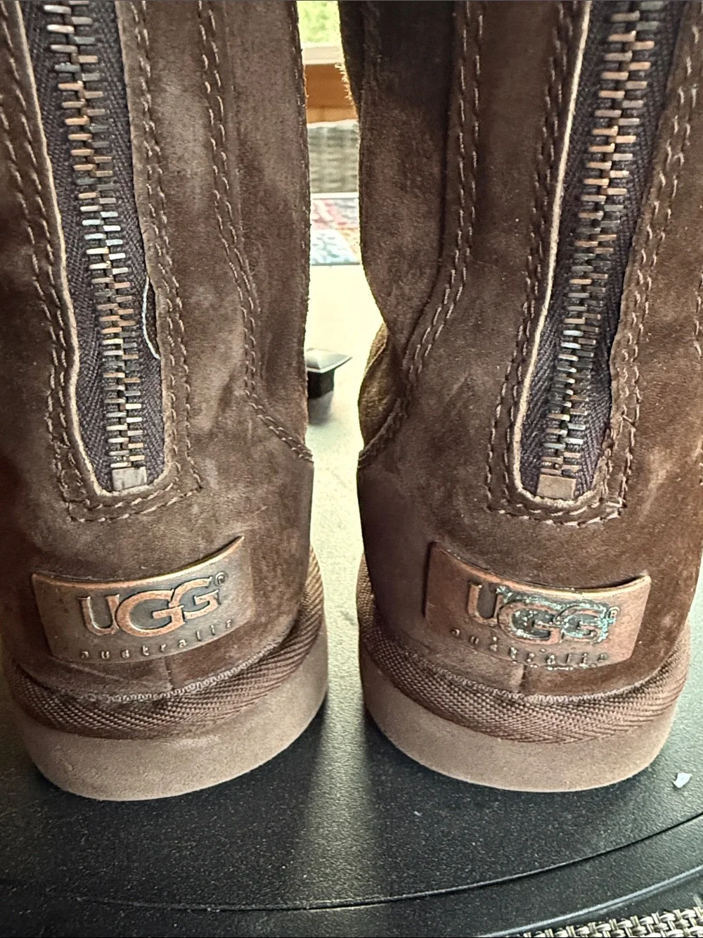 UGG Women’s Knightsbridge tall back zipper shearling Boots sheepskin lining